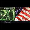 Image 2 : 2003A $2 Federal Reserve Note, Uncirculated 2008 BEP Folio Issue (Dallas, TX) Grades Gem CU