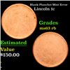 Image 1 : Blank Planchet Lincoln Cent Mint Error 1c Grades Select Unc RB