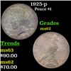 Image 1 : 1925-p Peace Dollar $1 Grades Select Unc