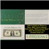 Image 1 : 1999 $1 Federal Reserve Note, BEP Uncirculated Folio Issue "Millennium Note" (San Francisco, CA) Gra