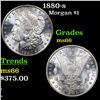 Image 1 : 1880-s Morgan Dollar $1 Grades GEM+ Unc
