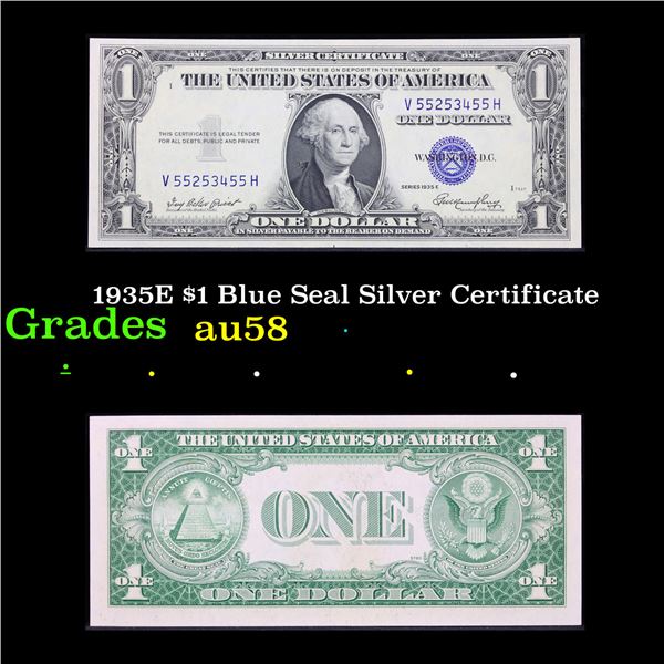 1935E $1 Blue Seal Silver Certificate Grades Choice AU/BU Slider