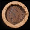 Image 2 : Mixed small cents 1c orig shotgun roll, 1919-s Wheat Cent, 1887 Indian Cent other end, Brinks Wrappe