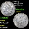 Image 1 : 1892-p Morgan Dollar $1 Grades Select AU