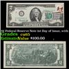 Image 1 : 1976 $2 Federal Reserve Note 1st Day of Issue, with Stamp Grades Gem CU