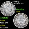 Image 1 : 1898-p Barber Quarter 25c Grades xf