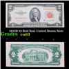 Image 1 : 1953B $2 Red Seal United States Note Grades Select CU