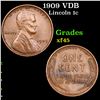 Image 1 : 1909 VDB Lincoln Cent 1c Grades xf+