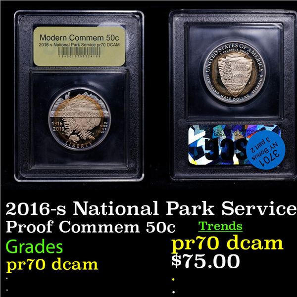 Proof 2016-s National Park Service Modern Commem Half Dollar 50c Graded GEM++ Proof Deep Cameo BY US