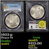 Image 1 : PCGS 1923-p Peace Dollar $1 Graded ms64 By PCGS