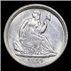 Image 2 : ***Auction Highlight*** 1837 No Stars, Small Date Seated Liberty Half Dime 1/2 10c Graded ms63 detai