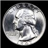Image 2 : 1947-p Washington Quarter 25c Grades GEM++ Unc