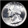 Image 2 : 1945-p Washington Quarter 25c Grades GEM+ Unc