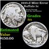 Image 1 : 1935-d Buffalo Nickel Mint Error 5c Grades f+