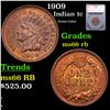 Image 1 : 1909 Indian Cent 1c Graded ms66 rb By SEGS