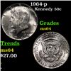 Image 1 : 1964-p Kennedy Half Dollar 50c Grades Choice Unc