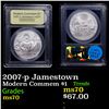 Image 1 : 2007-p Jamestown Modern Commem Dollar $1 Graded ms70, Perfection BY USCG