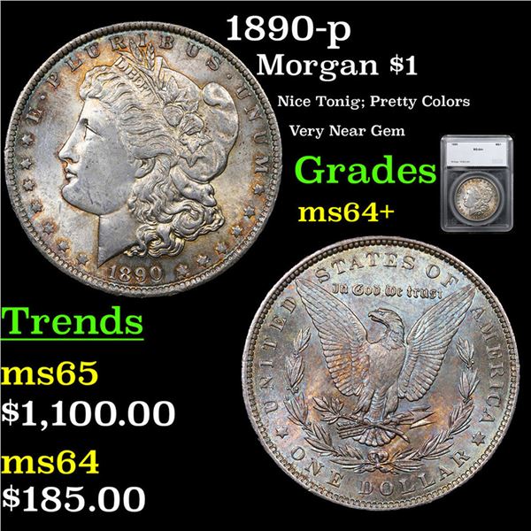 1890-p Morgan Dollar $1 Graded ms64+ By SEGS