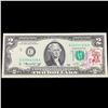 Image 2 : 1976 $2 Federal Reserve Note 1st Day of Issue, with Stamp (Philadelphia, PA) Grades Gem CU