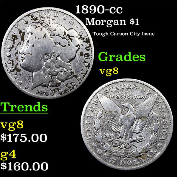 1890-cc Morgan Dollar $1 Grades vg, very good