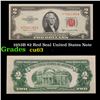 Image 1 : 1953B $2 Red Seal United States Note Grades Select CU