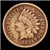Image 2 : 1862 Indian Cent 1c Grades f, fine