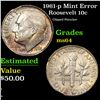 Image 1 : 1961-p Roosevelt Dime Mint Error 10c Grades Choice Unc