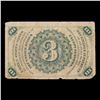 Image 3 : 1865 US Fractional Currency 3c Third Issue Fr-1226 Washingon Light Background Grades vf+