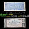 Image 1 : 1864 $20 Confederate Note, T67 Grades Select AU