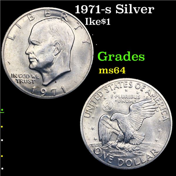 1971-s Silver Eisenhower Dollar $1 Grades Choice Unc