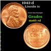 Image 1 : 1942-d Lincoln Cent 1c Grades GEM Unc RD