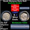 Image 1 : Buffalo Nickel Shotgun Roll in Old Bank Style 'Bell Telephone'  Wrapper 1927 & S Mint Ends.