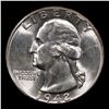 Image 2 : 1942-p Washington Quarter 25c Grades GEM+ Unc