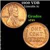 Image 1 : 1909 VDB Lincoln Cent 1c Grades xf+
