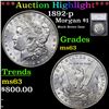 Image 1 : ***Auction Highlight*** 1892-p Morgan Dollar $1 Graded ms63 By SEGS (fc)