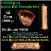 Image 1 : Lincoln 1c roll, 1966-p 50 pcs Standard Paper Good Mfg. Co. Wrapper.