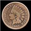 Image 2 : 1863 Indian Cent 1c Grades f+