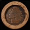 Image 2 : Mixed small cents 1c orig shotgun roll, 1919-d Wheat Cent, 1890 Indian Cent other end, Brinks Wrappe
