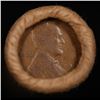 Image 3 : Mixed small cents 1c orig shotgun roll, 1919-d Wheat Cent, 1890 Indian Cent other end, Brinks Wrappe