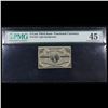 Image 2 : 1865 US Fractional Currency 3c Third Issue fr-1226 Washingon Light Background Graded xf45 By PMG