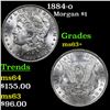 Image 1 : 1884-o Morgan Dollar $1 Grades Select+ Unc