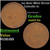 Image 1 : no date Lincoln Cent Mint Error 1c Grades Select Unc BN