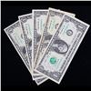 Image 6 : Group of 5 **Star Note** $1 Federal Reserve Notes, Series 1963 to 2009, XF to CU Grade Grades Choice