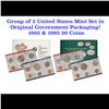 Image 1 : Group of 2 United States Mint Set in Original Government Packaging! From 1992-1993 with 20 Coins Ins