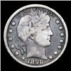Image 2 : 1898-p Barber Quarter 25c Grades vf+
