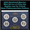 Image 1 : 2005 Statehood Quarter Mint Set in a 5 Coin slot display case by United State Commemorative Gallery.
