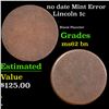 Image 1 : no date Lincoln Cent Mint Error 1c Grades Select Unc BN