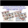 Image 1 : Group of 2 United States Mint Set in Original Government Packaging! From 1988-1989 with 20 Coins Ins