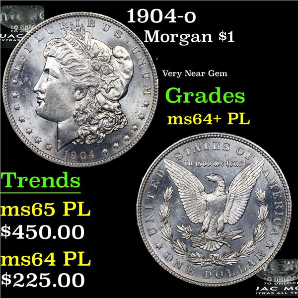 1904-o Morgan Dollar $1 Grades Choice Unc+ PL