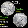 Image 1 : 1926-p Peace Dollar $1 Grades Select+ Unc